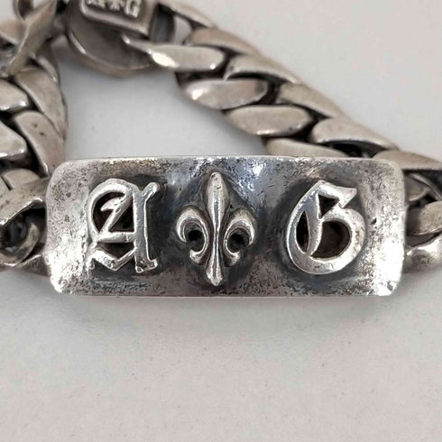 エーアンドジー A&G ロゴプレート ブレスレット  メンズ